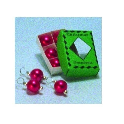 Christmas tree red baubles - 8,