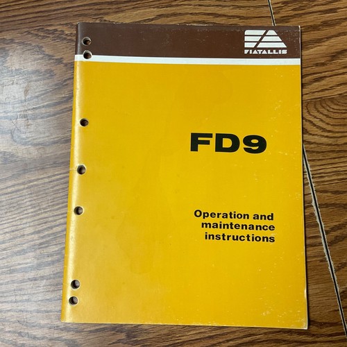 Fiat allis fd9 operation - fiat,