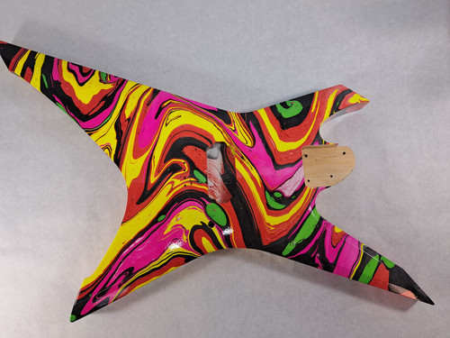 Multicolor swirled hxx xiphos - multicolor,