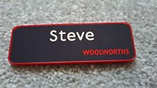 STEVE Woolworths (Wool Worths) Original Retail Name Badge Tag