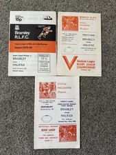 Bramley Rlfc v Halifax Rlfc Match Programmes X3 From 1980s