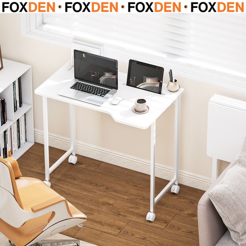 Folding desk wheels - on,