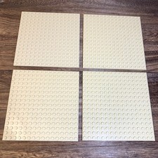 Lego Tan 16 x 16 Baseplate Lot Of 4