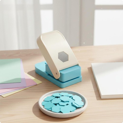 Geometric hexagon paper punch - geometric,