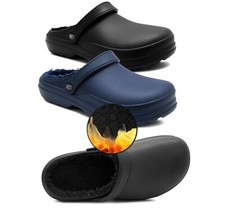 Womens Clogs Warm Fleece Lined Thermal Waterproof Garden Clogs House Slippers