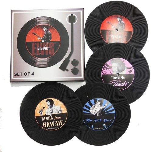 Elvis coasters records - coasters,