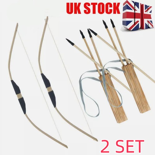 Classic wooden bow and arrow - wooden,