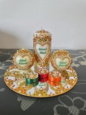personalised henna Mehndi candle set
