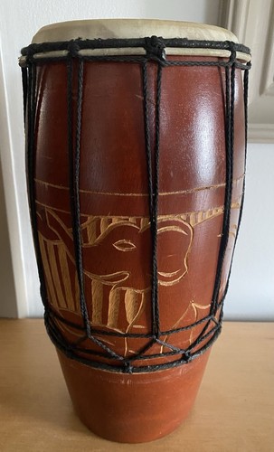 African drum with - african, carved