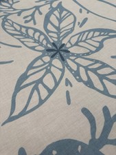 2.5m New Unused Remnant Clarke & Clarke Fabric Coral Surf Blue Cotton Fabric