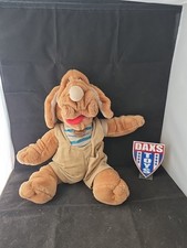 Wrinkles The Dog Hand Puppet Ganz Bros Vintage Plush Soft Toy 1981 Brown