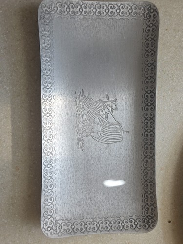 Vintage hammered aluminum tray - vintage,