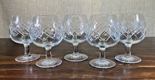 Set clear cut glass mini - set, of