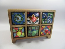 HAND PAINTED CERAMIC 6-DRAWER