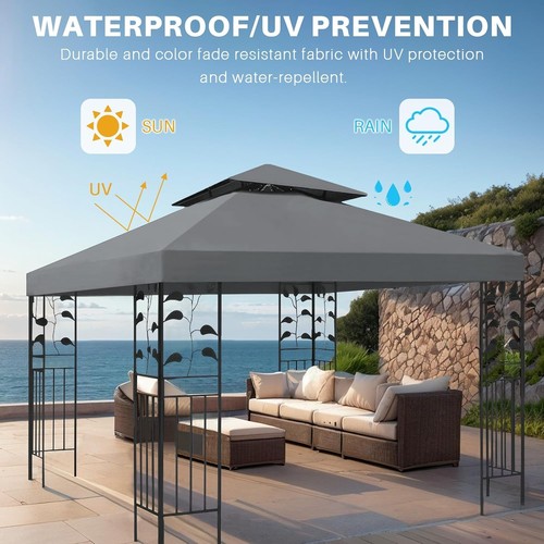 3x3m tier waterproof gazebo - 2-tier,