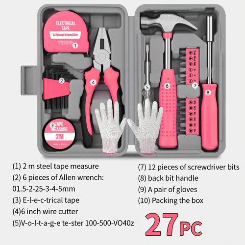 27pc pink hand - 27pc,