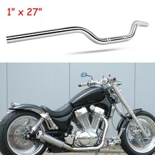 1" 25mm Low Drag Bar Handlebar Tracker Chrome For Suzuki VS1400 Intruder Bobber