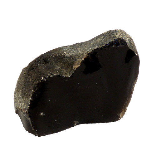 Black obsidian natural raw - obsidian,