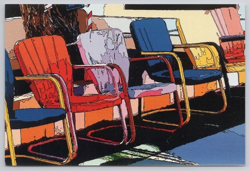 Retro metal chairs art - metal,