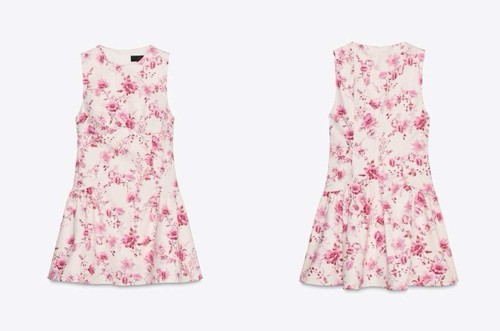 Zara poplin floral playsuit - zara,