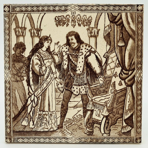 Antique fireplace tile - antique,