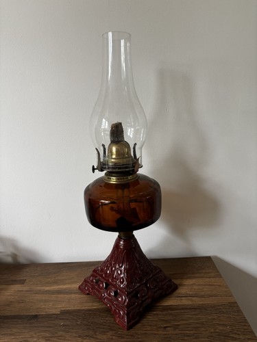 Antique 1905 british oil lamp - oil,