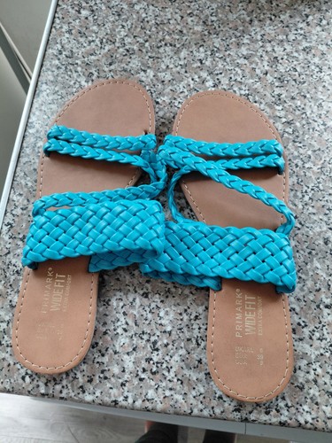 Turquoise blue widefit sandles - turquoise,