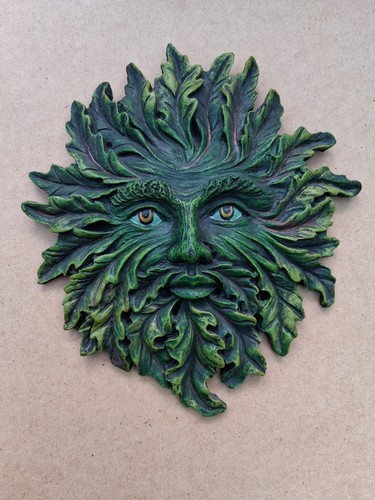 Green man wall plaque - wall,