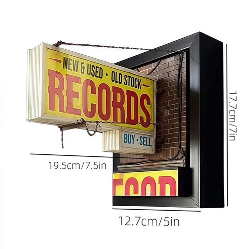 Record store retro - retro, light