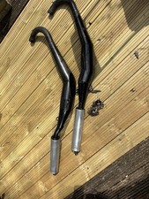 Yamaha RD350LC YPVS rare GP Style Black chrome Micron Expansion Chamber Exhausts