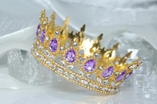 14K Yellow Gold Tiara Crown