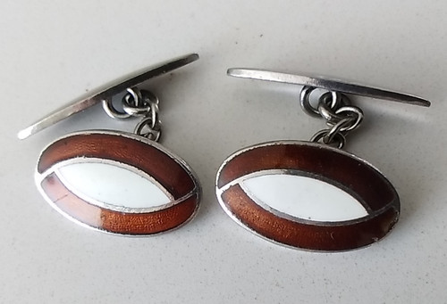 Art deco cufflinks - art, chain