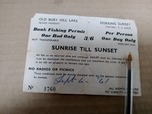 Vintage fishing permit one - vintage,