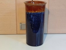 LANGLEY POTTERY MARLBOROUGH WARE BROWN AND BLUE CYLINDER VASE 1931