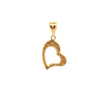 18K Saudi Gold Pendant Heart