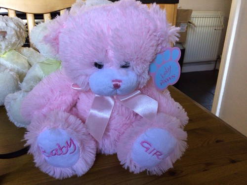 Baby girl pink fluffy teddy - fluffy,
