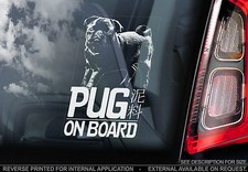 Pug - Car Window Sticker -
