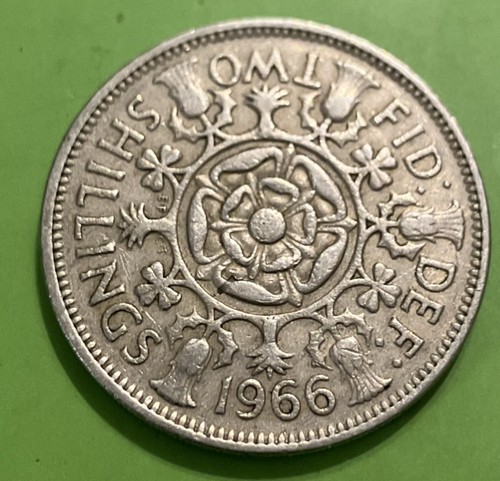1966 two shillings coin - uk,