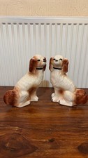 10" Vintage Ceramic Staffordshire Dog / Wally Dog - Very Good Condition