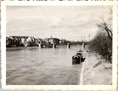 1930s rhine river tudern - river,