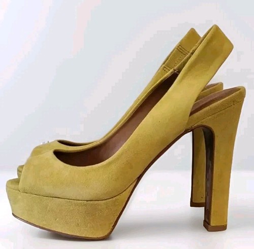 Zara lime yellow suede - zara,