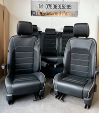 VW T6 T5 Transporter Caravelle Set Of Seats In Carbon Edition Plus Rails