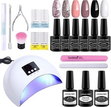 Gel nail polish kit with - gel,