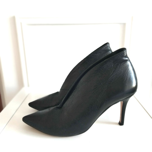 Office black real leather