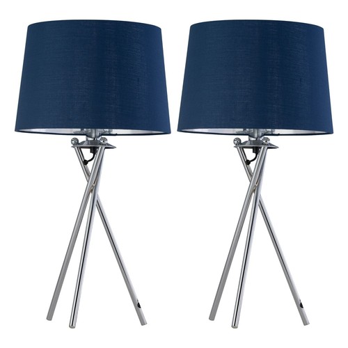 Modern set tripod chrome - of,