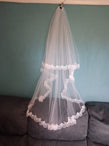White wedding veil tier - 2,