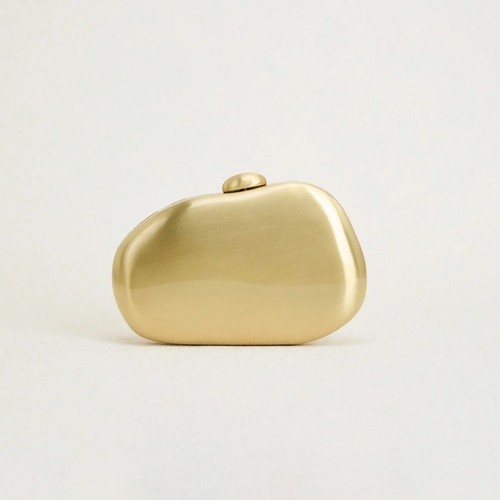 Women gold metal shell - gold,