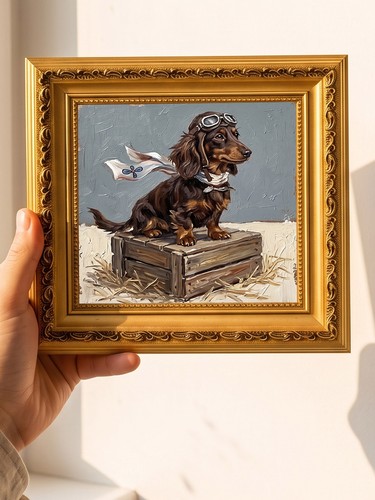 Aviator dachshund dog oil - aviator,