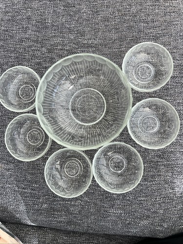 Glass set large bowl and - large,