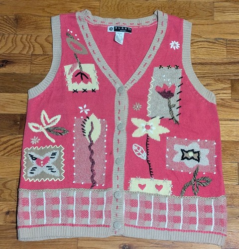 Vtg pink floral - pink,